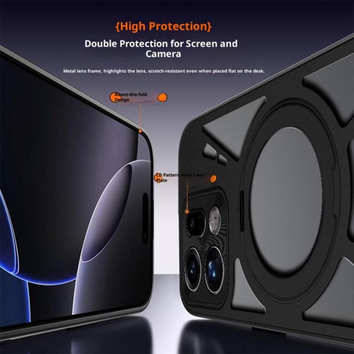 OEM - Oppo Find X9 Pro 5G Skal Silikon + PC + Metallram - Svart