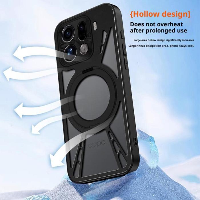 OEM - Oppo Find X9 Pro 5G Skal Silikon + PC + Metallram - Svart