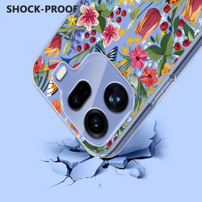 OEM - Oppo Find X9 Pro 5G Skal TPU Blommönster - Liljor