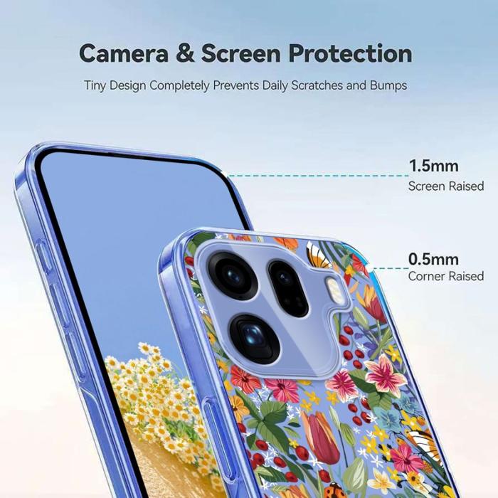 OEM - Oppo Find X9 Pro 5G Skal TPU Blommönster - Liljor