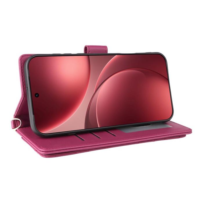 OEM - Oppo Find X9 Pro 5G Ställ Fodral Äkta Läder - Rosa