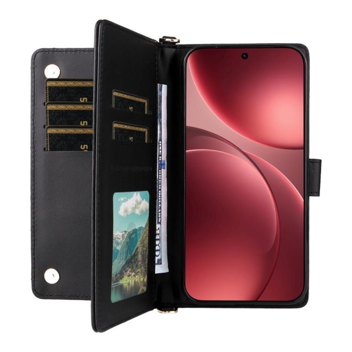 OEM - Oppo Find X9 Pro 5G Ställ Fodral Äkta Läder - Svart