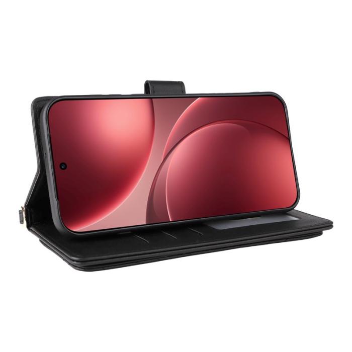 OEM - Oppo Find X9 Pro 5G Ställ Fodral Äkta Läder - Svart