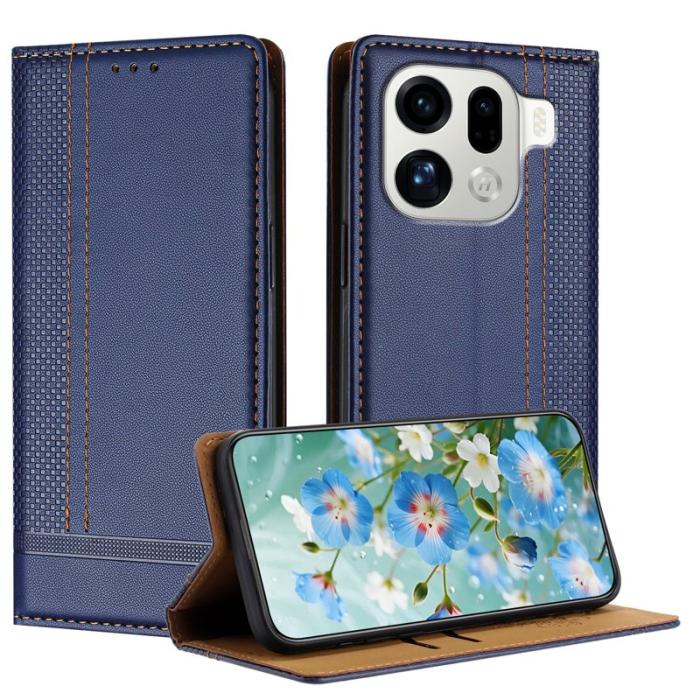 OEM - Oppo Find X9 Pro 5G Ställ Fodral Kortfack Läder - Blå