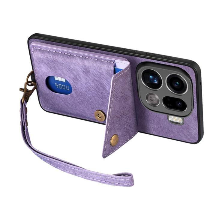 OEM - Oppo Find X9 Pro 5G Ställ Fodral Läder - Lila