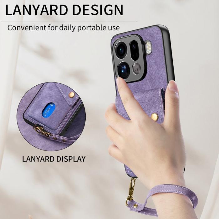 OEM - Oppo Find X9 Pro 5G Ställ Fodral Läder - Lila