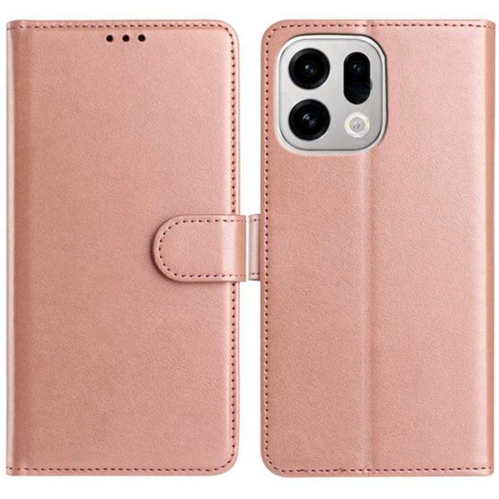 OEM - Oppo Find X9 Pro 5G Ställ Fodral PU Läder - Roséguld