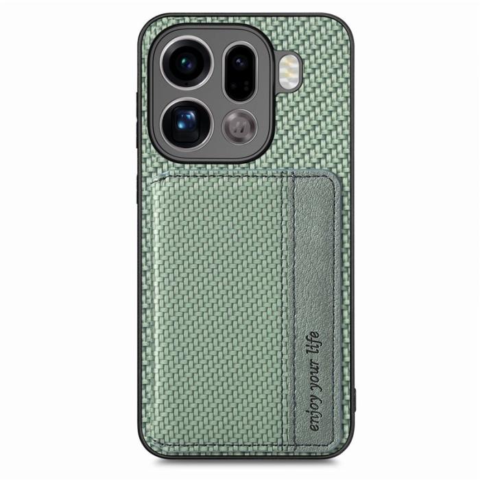 OEM - Oppo Find X9 Pro Fodral Äkta Läder RFID Skydd - Grön