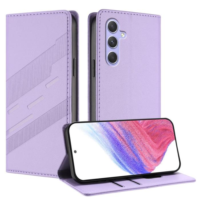 OEM - PUNK Samsung Galaxy A55 5G Plånboksfodral Konstläder - Lila