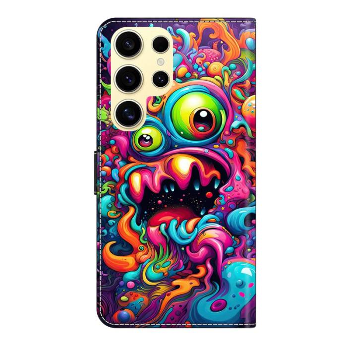 OEM - Qilin Samsung Galaxy S26 Ultra Fodral Konstläder Flip - Graffiti