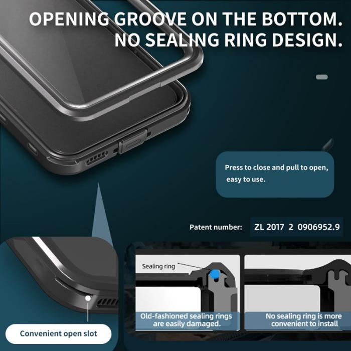 RedPepper - REDPEPPER Samsung Galaxy A55 5G Skal Vattentålig Med Skärmskydd - Svart