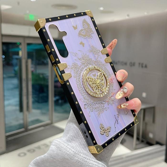 OEM - Rhinestone Samsung Galaxy A55 5G Skal TPU + PC - Lila