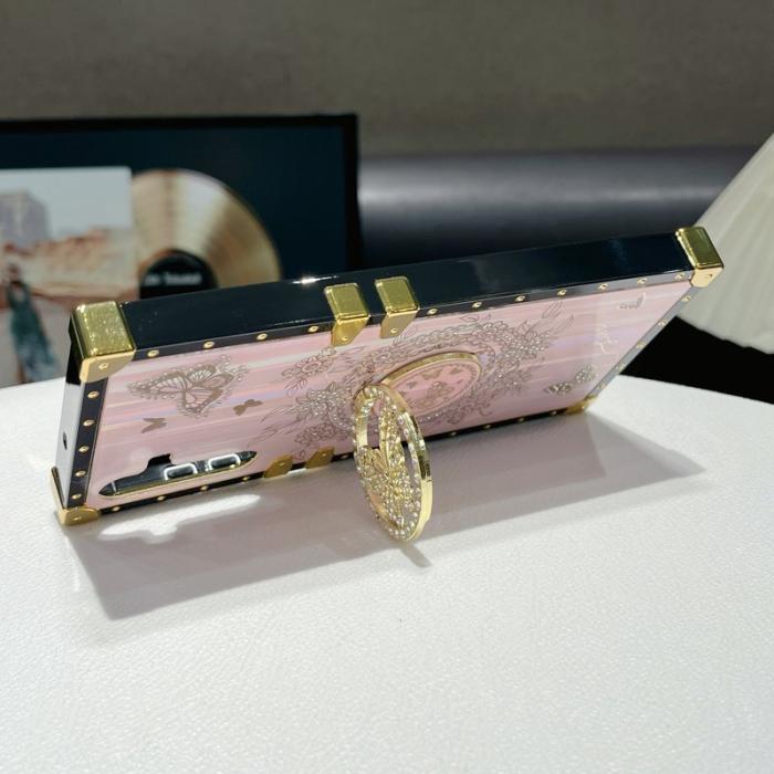 OEM - Rhinestone Samsung Galaxy A55 5G Skal TPU + PC - Lila