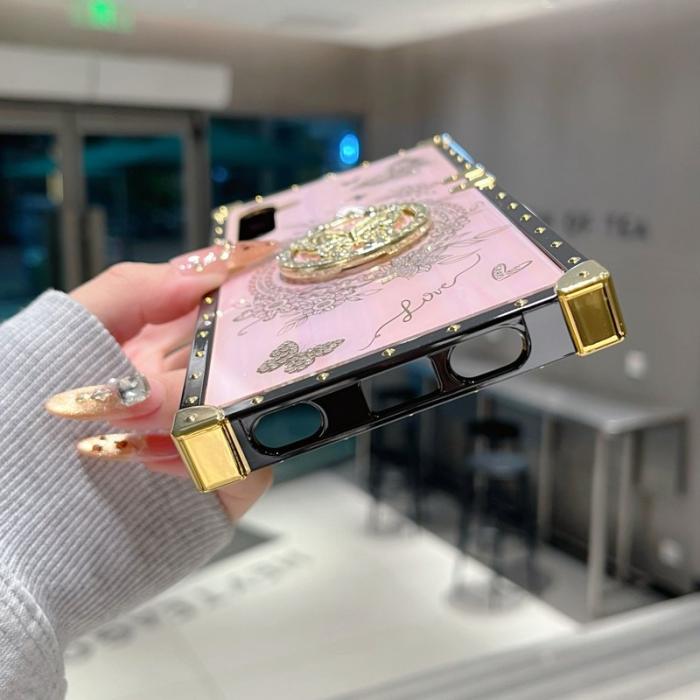 OEM - Rhinestone Samsung Galaxy A55 5G Skal TPU + PC - Lila