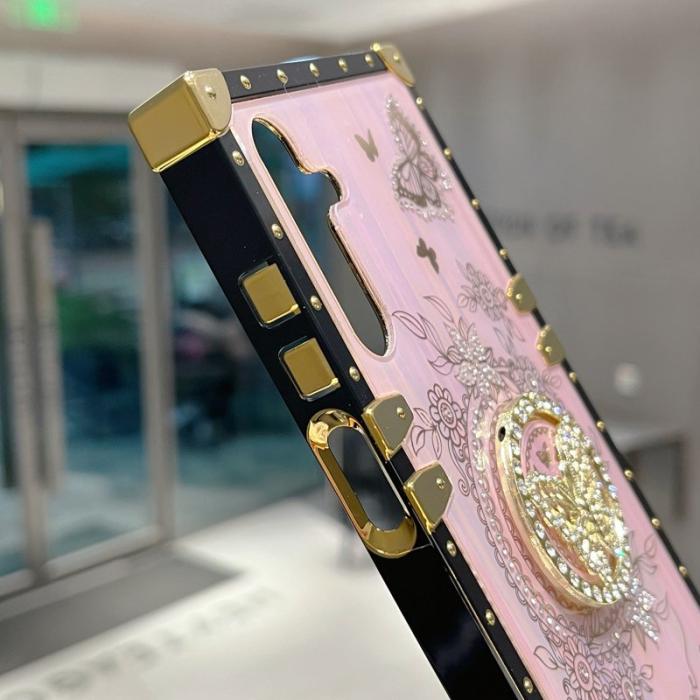 OEM - Rhinestone Samsung Galaxy A55 5G Skal TPU + PC - Lila