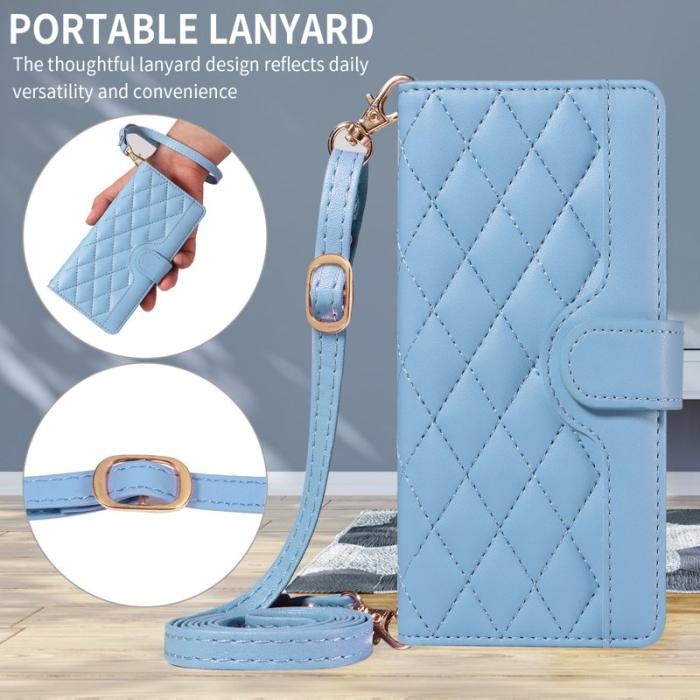 OEM - Rhombus Samsung Galaxy A37 Plånboksfodral Konstläder - Blå