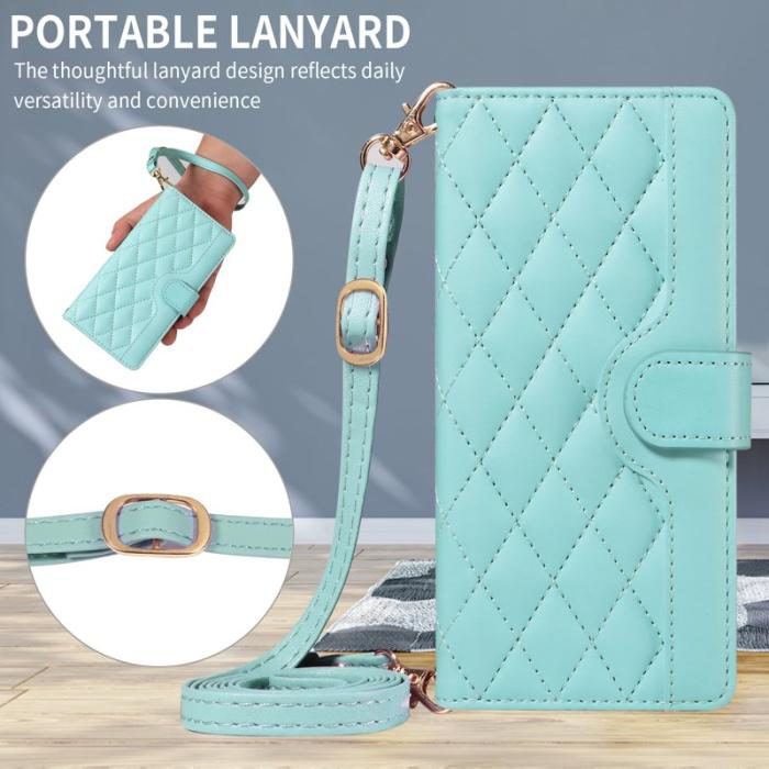 OEM - Rhombus Samsung Galaxy A37 Plånboksfodral Konstläder - Grön