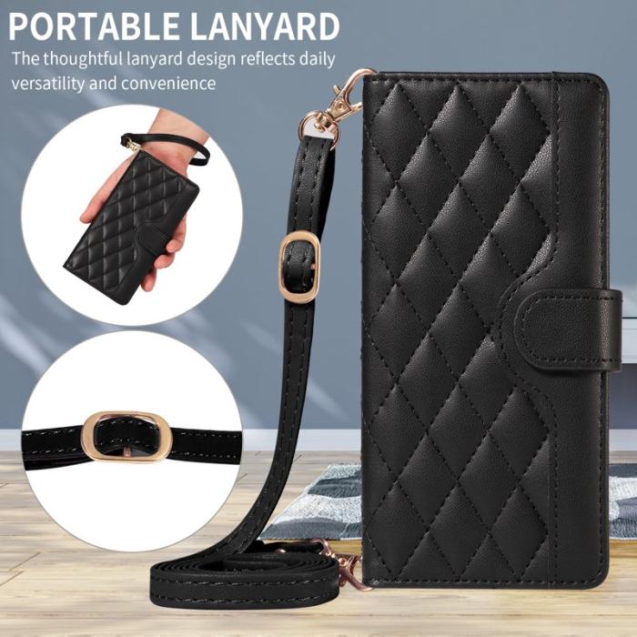 OEM - Rhombus Samsung Galaxy A37 Plånboksfodral Konstläder - Svart