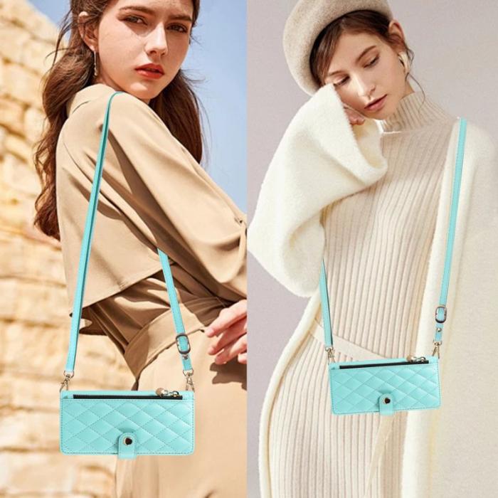 OEM - Rhombus Samsung Galaxy A55 5G Plånboksfodral Konstläder - Ljusgrön