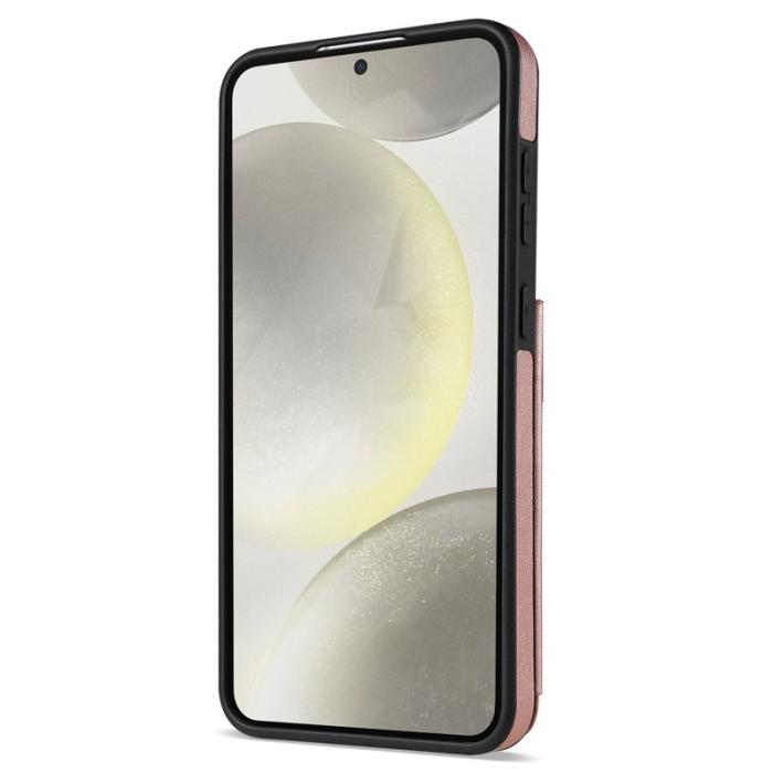 OEM - Rhombus Samsung Galaxy A55 5G Skal Äkta Läder + TPU - Roséguld