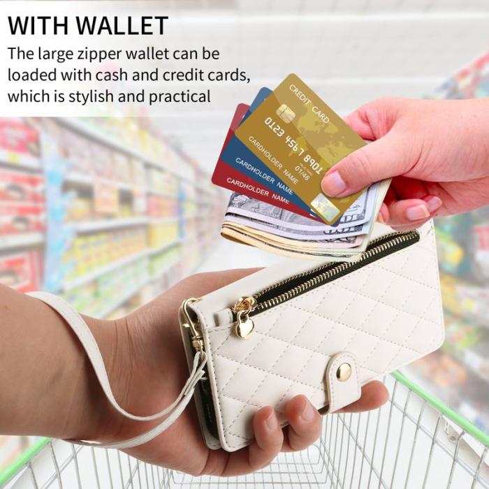 OEM - Rhombus Samsung Galaxy S26 Fodral Äkta Läder Ställ - Vit