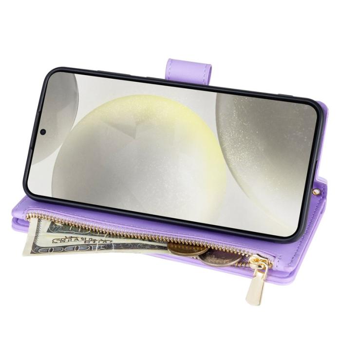 OEM - Rhombus Samsung Galaxy S26 Ultra Fodral Äkta Läder - Ljuslila