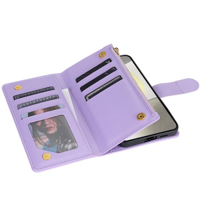 OEM - Rhombus Samsung Galaxy S26 Ultra Fodral Äkta Läder - Ljuslila