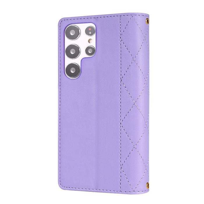 OEM - Rhombus Samsung Galaxy S26 Ultra Fodral Äkta Läder - Ljuslila