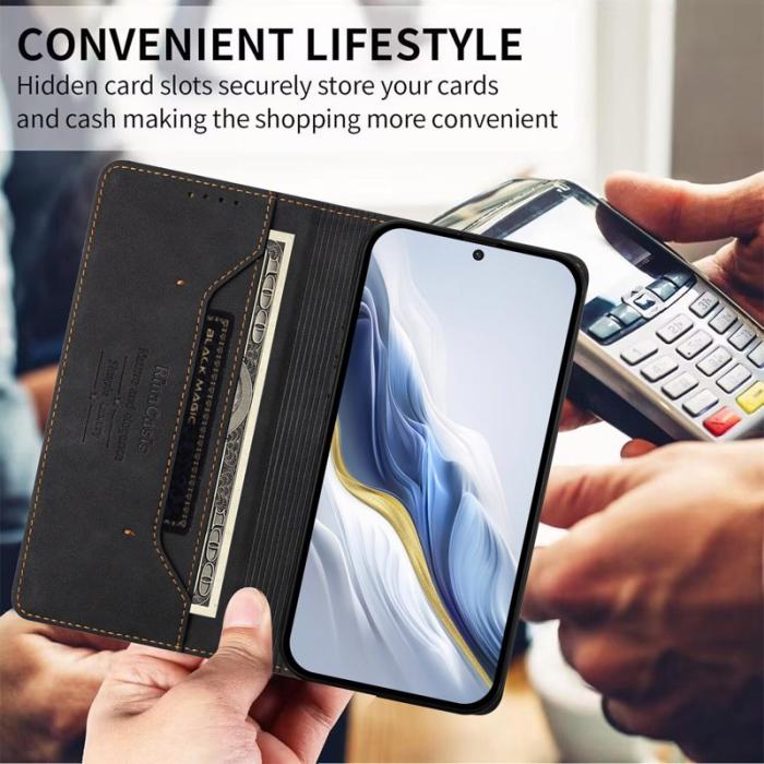 OEM - RINACASIS Samsung Galaxy A57 Plånboksfodral Konstläder RFID Skydd - Svart