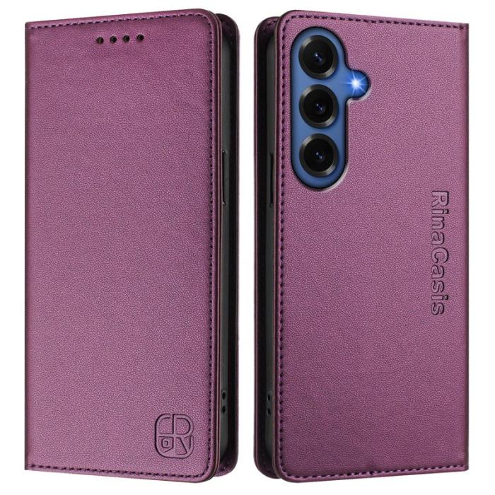 OEM - RINACASIS Samsung Galaxy S26+ Plånboksfodral Konstläder RFID Skydd - Lila
