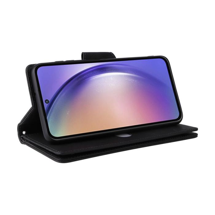 OEM - RIVET Samsung Galaxy A55 5G Plånboksfodral Konstläder Flip - Svart