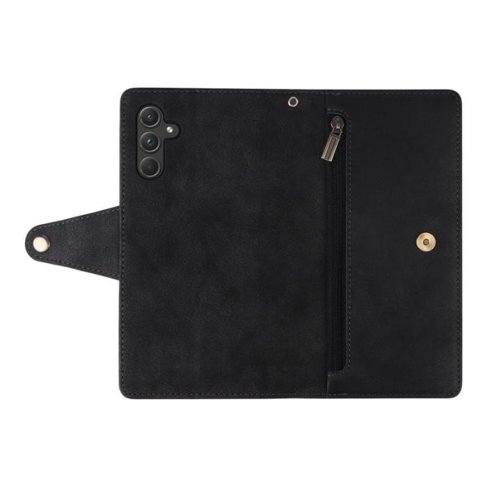 OEM - RIVET Samsung Galaxy A55 5G Plånboksfodral Konstläder Flip - Svart