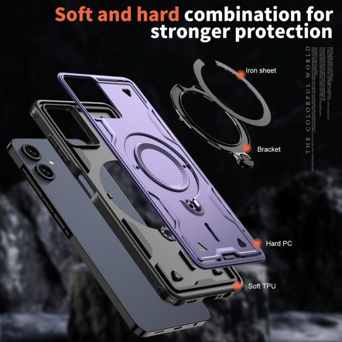 N/A - Samsung Galaxy A06 4G Skal Plast Militärskydd - Lila