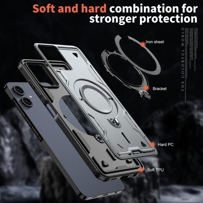 N/A - Samsung Galaxy A06 4G Skal Plast Militärt Skydd - Grå