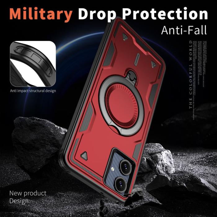 N/A - Samsung Galaxy A06 4G Skal Plast Militärt Skydd - Röd