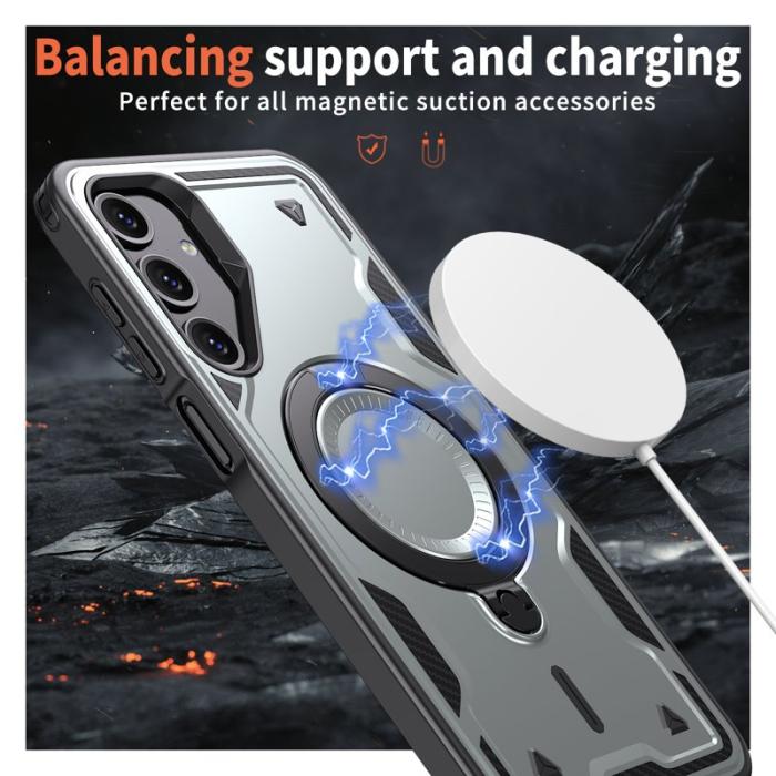 N/A - Samsung Galaxy A16 4G/5G Skal Plast Militärskydd - Grå