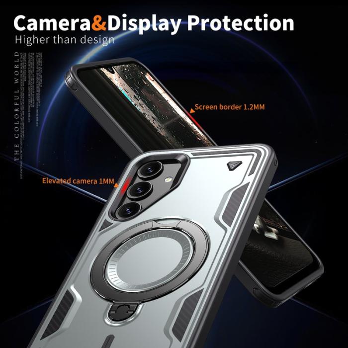 N/A - Samsung Galaxy A16 4G/5G Skal Plast Militärskydd - Grå