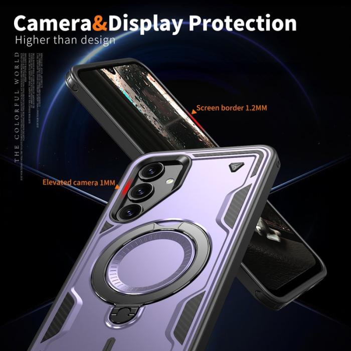 N/A - Samsung Galaxy A16 4G/5G Skal Plast Militärskydd - Lila