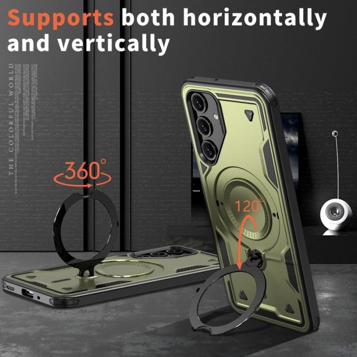 N/A - Samsung Galaxy A16 4G/5G Skal Plast Militärskydd - Olive Green