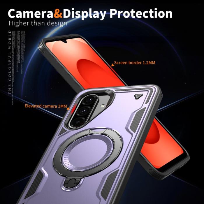 N/A - Samsung Galaxy A26 5G Skal Plast Militärskydd Kickstand - Lila