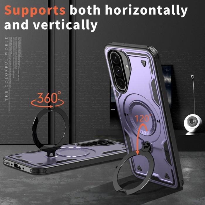 N/A - Samsung Galaxy A26 5G Skal Plast Militärskydd Kickstand - Lila