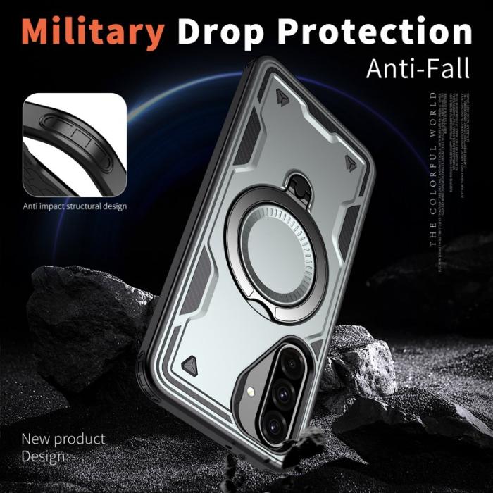 N/A - Samsung Galaxy A26 5G Skal Plast Militärt Skydd - Grå