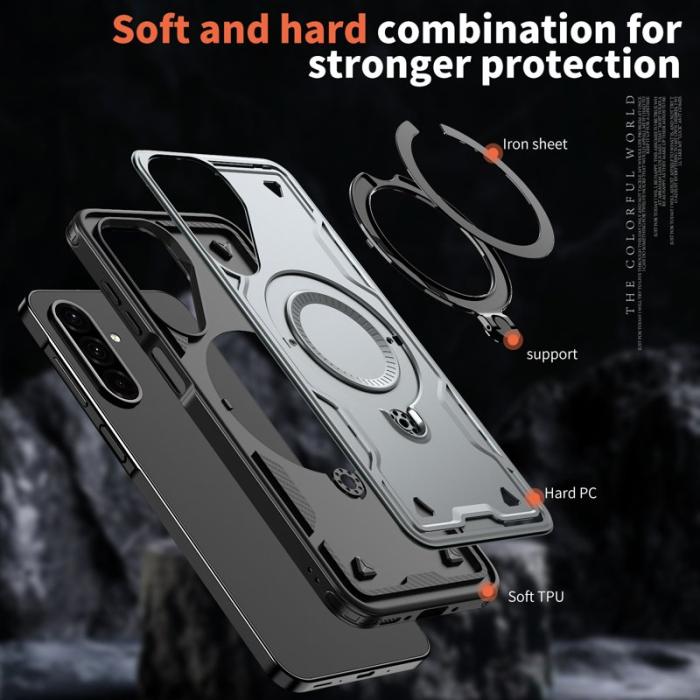 N/A - Samsung Galaxy A26 5G Skal Plast Militärt Skydd - Grå