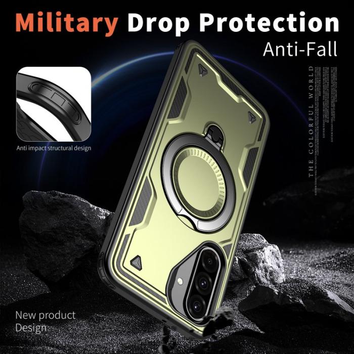 N/A - Samsung Galaxy A26 5G Skal Plast Militärt Skydd - Olive Green