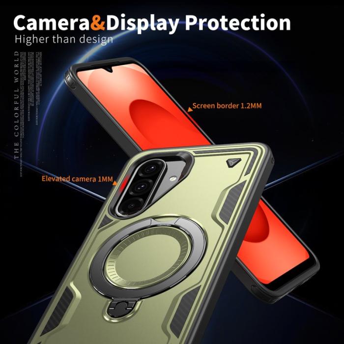 N/A - Samsung Galaxy A26 5G Skal Plast Militärt Skydd - Olive Green