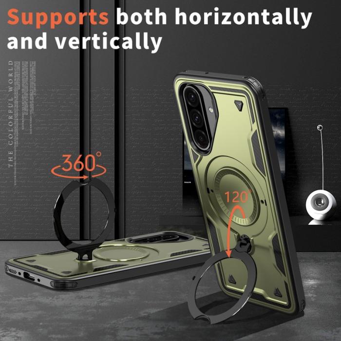 N/A - Samsung Galaxy A26 5G Skal Plast Militärt Skydd - Olive Green