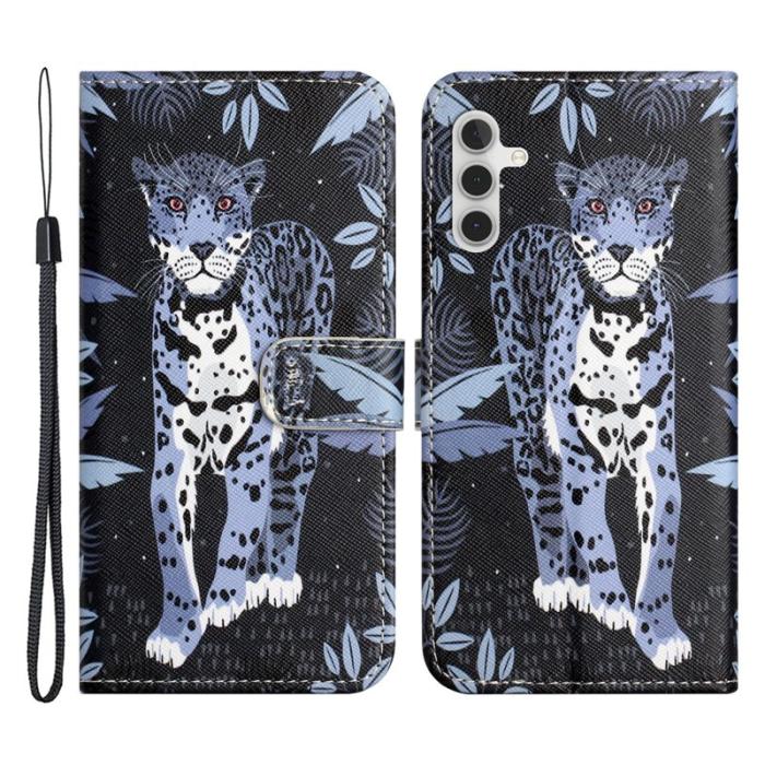 OEM - Samsung Galaxy A35 5G Fodral 3D Mönster Konstläder - Leopard