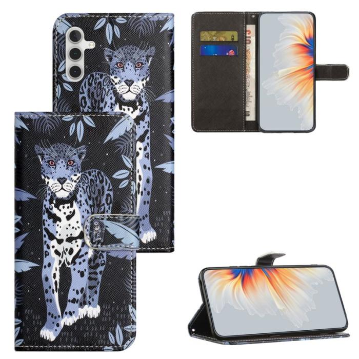OEM - Samsung Galaxy A35 5G Fodral 3D Mönster Konstläder - Leopard