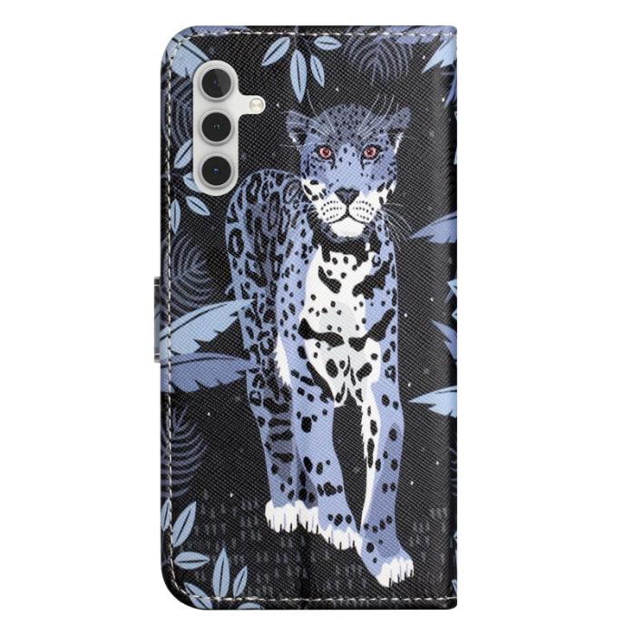 OEM - Samsung Galaxy A35 5G Fodral 3D Mönster Konstläder - Leopard