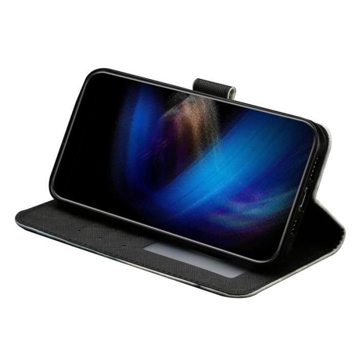 OEM - Samsung Galaxy A35 5G Fodral 3D Mönstertryck Äkta Läder - Hund